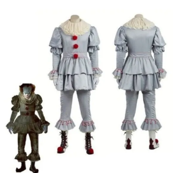 Halloween Cosplay Stephen King's It Pennywise Clown Maske Kostumemaske uden LED En Størrelse Gul Guld Børn S Gold Kid S