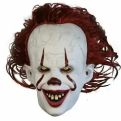 Halloween Cosplay Stephen King's It Pennywise Klovnemaske Kostumemaske uden LED En størrelse Maske uden LED Mask without LED Kid L