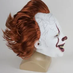 Halloween Cosplay Stephen King's It Pennywise Klovnemaske Kostumemaske uden LED En størrelse Maske uden LED Mask without LED Kid L