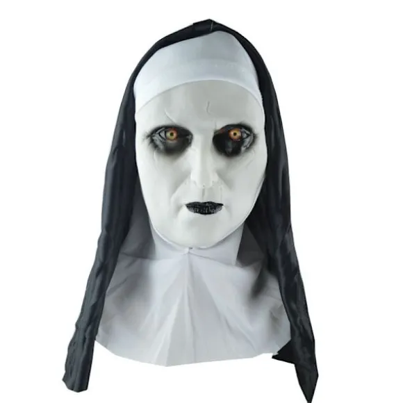 Halloween Dekoration Gyser Maske Grimace Nonne Maske Hætte Trick Gyser Maske Performance Rekvisitter