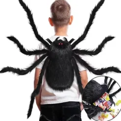 Halloween Dekoration Halloween Edderkop Ny Spiselig Lomme Edderkop Kostume Festrekvisitter Slik Edderkop Bærer Stor Edderkop 125M