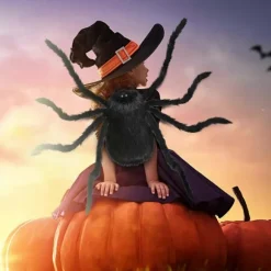 Halloween Dekoration Halloween Edderkop Ny Spiselig Lomme Edderkop Kostume Festrekvisitter Slik Edderkop Bærer Stor Edderkop 125M