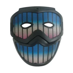 Halloween Dekorationer Led Maske Glødende Maske Cool Natglødende Rædsel Fest Maskerade DJ Kostume Fest Halloween Maske