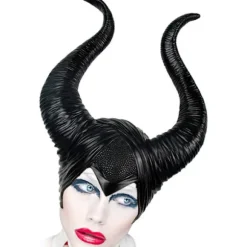 Halloween Dekorationer Ond Troldkvindes Horn Hat Latex Dronning Hoved
