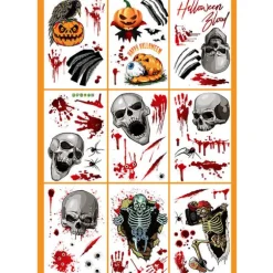 Halloween Dekorationer Vinduesklistermærker dekorationer, Halloween vinduesklistermærker indendørs, skole hjemmekontor festartikler, 3