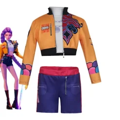 Halloween Demon Slayer Cosplay Kostume | K-Demon Slayer Mira Zoi Rumy Anime Outfit Familie Par Cosplay Rumi (jakke + foring + shorts) Rumi (jacket + lining + shorts) 160 | Fyndiq