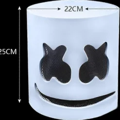 Halloween DJ Marshmello Maske Fuld Hovedhjelm Party Props-WELLNGS