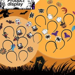 Halloween Edderkop Spøgelse Græskar Hårbøjle Djævel Pandebånd