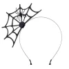 Halloween Edderkoppespind Edderkoppespind Halloween Fest Hovedstykke (Sort