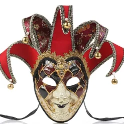 Halloween Fest Karneval Maske, Italien Venedig Maskerade Jul Cosplay Maske rød