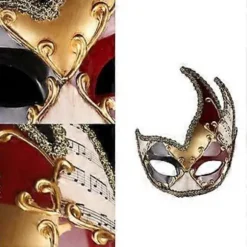Halloween Fest Maske Mardi Gras Maske Venetianske Maske Maskerade Maske Aften Proms Maske til Kvinder Mand Rød Red