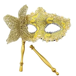 Halloween festmaske med holdepind aftenbalmaskerade Blue