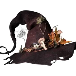 Halloween filt heksehat, heksehat dekorationer kostume, justerbar