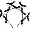 Halloween Flagermus Hårbøjle | One Size | Sort Glitter Flagermus Hårbøjle | Halloween Udklædnings Tilbehør | Hekse Hovedbeklædning