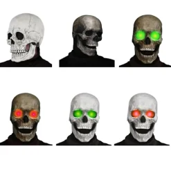 Halloween Fuld Hoved Skallemaske Hjelm Kæbe Bevægelig Skelet Cosplay Gyser Skræmmende (FMY) Dark color
