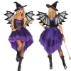 Halloween Gave Halloween Kostumer Til Piger Kvinder Glitrende Bat Assistant Med Elastiske Skulderstropper