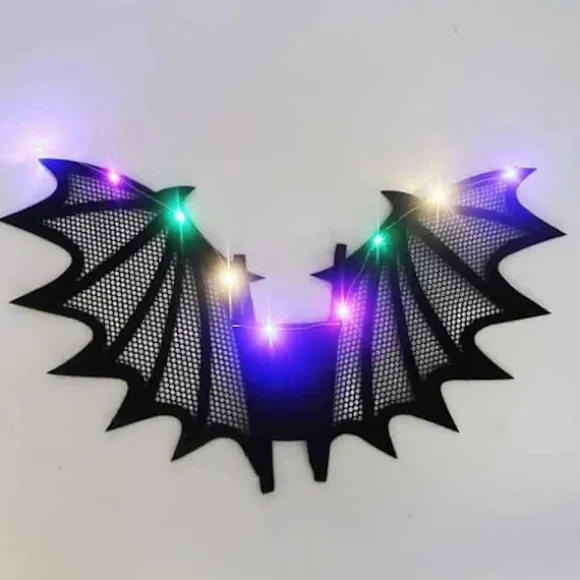 Halloween Gave Halloween Kostumer Til Piger Kvinder Glitrende Bat Assistant Med Elastiske Skulderstropper