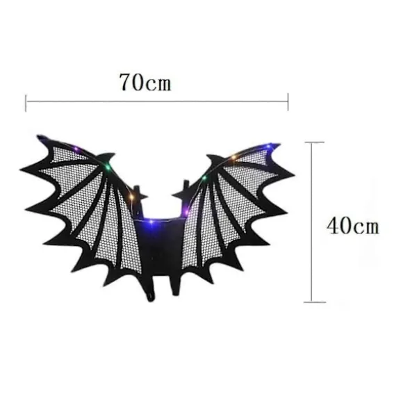Halloween Gave Halloween Kostumer Til Piger Kvinder Glitrende Bat Assistant Med Elastiske Skulderstropper