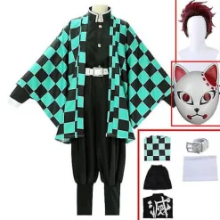 Halloween Ghost Extermination Blade Zaomon Tanjiro, cosplay-sæt W 7 piece set 150cm