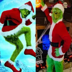 Halloween Grøn Monster Kostume XL