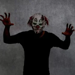 Halloween Gyser Ond Klovn Maske Horror Ansigt Zombie Maske