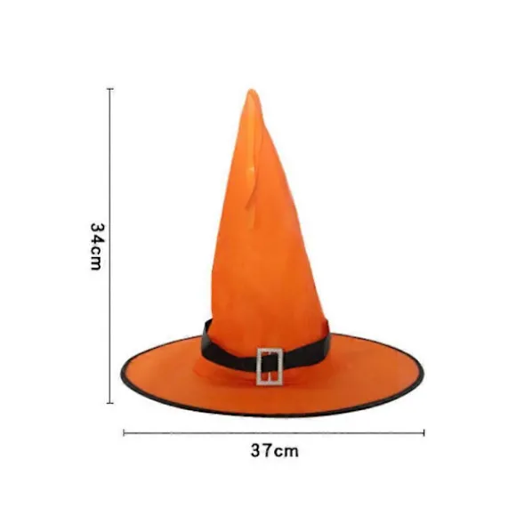 Halloween hat heksehat glødende garn Halloween heksekostume tilbehør egnet til Halloween festgaver mode fest rollespil lilla