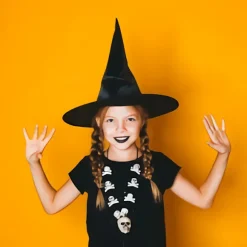 Halloween Hat Sort Oxford Klæde Heks Hat Makeup Harry Potter P