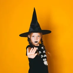 Halloween Hat Sort Oxford Klæde Heks Hat Makeup Harry Potter P