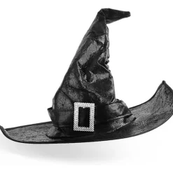 Halloween Heks Hat Troldmand Mænd Kvinder Sort Kostume Cosplay Party Pige