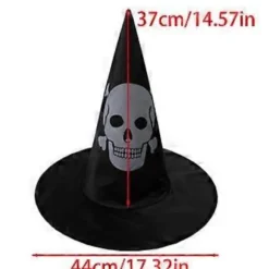 Halloween Heks Troldmand Hat Fest Kostume Hovedbeklædning Djævlehue Cosplay Rekvisitter Dekoration Tilbehør til Voksne Kvinder Mænd Ødelagt Heksehat Gre Broken Witch Hat Gre | Fyndiq