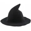 Halloween heksehat til kvinder bredskygget foldbar spids hat