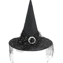 Halloween Heksehat til Kvinder Spirallace Halloween Kostume Tilbehør til Fest