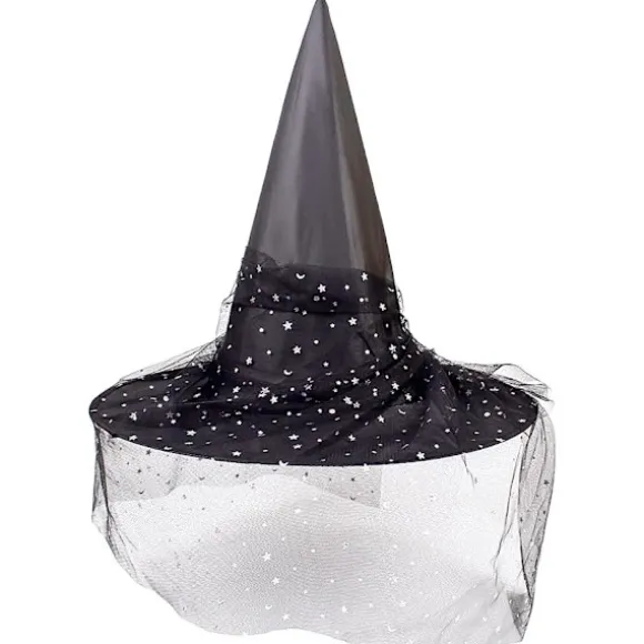 Halloween heksehatte, heksehovedbånd 2 stykker Wicked Witch Hat til