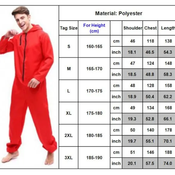 Halloween Herr Salvador Dali Jumpsuit Cosplay Kostume Money Heist Tøj L