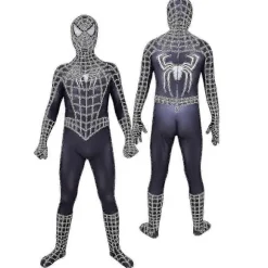 Halloween Herre Sort Remy Spider-Man Cosplay Kostume Venom Symbiote Remy Dragt Bodysuit Voksen-Perfekt Hood Detachable L