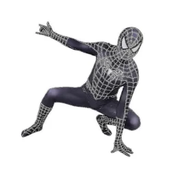 Halloween Herre Sort Remy Spider-Man Cosplay Kostume Venom Symbiote Remy Dragt Bodysuit Voksen-Perfekt Hood Detachable L