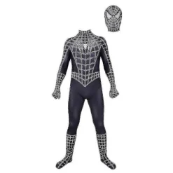 Halloween Herre Sort Remy Spider-Man Cosplay Kostume Venom Symbiote Remy Dragt Bodysuit Voksen-Perfekt Hood Detachable L