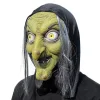 Halloween horror heksemaske gammel heks latex hovedbeklædning troldmand gammel dame bedstemor maske
