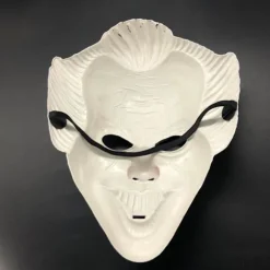 Halloween Horror Klovneansigtsmaske Skræmmende Cosplay Klovneansigtsmaske Hjelm Halloween Fest Kostume Rekvisit Maskerade