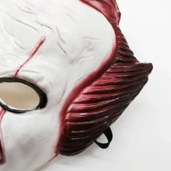 Halloween Horror Klovneansigtsmaske Skræmmende Cosplay Klovneansigtsmaske Hjelm Halloween Fest Kostume Rekvisit Maskerade
