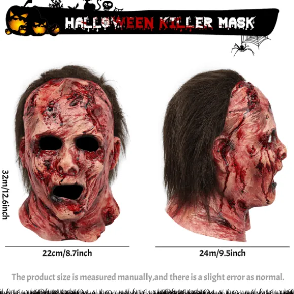 Halloween Horror Maske, Blodig Maske Halloween Kranie Maske A A