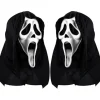Halloween horror maske, skrigmaske, Ghostface, uhyggelig film for børn og voksne, egnet til spøgelseshuse, temafester og rollespil