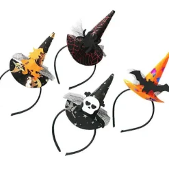 Halloween Hovedbeklædning Heks Hår Edderkop Hårbøjle til Dekoration 4 stk Sæt[HK]