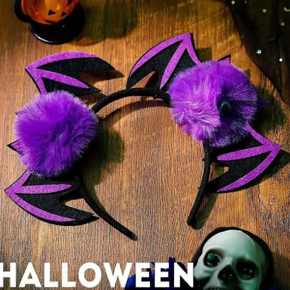 Halloween Hårbånd Sød Bat Hårbøjle Lilla Ving Hovedbeklædning Party Dekorationer Kostume Hovedbeklædning