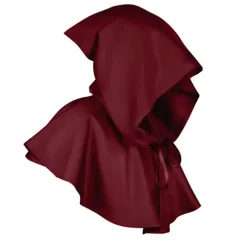 Halloween Hætte Kappe Sjal Polyester Middelalderlig Hættehat Foto Prop Red