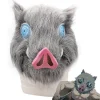 Halloween Jul Demon Slayer Hashibira Inosuke Cosplay Maske Halloween Karneval Hovedbeklædning Fest Anime Fancy Dress Up Hovedbeklædning Kostume Tilbehør | Fyndiq