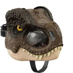 Halloween Jurassic World Dinosaur Cosplay Maske Tyrannosaurus Rex Bevægelig Mund Nyhed Maske Fest Kostume Tilbehør Brown