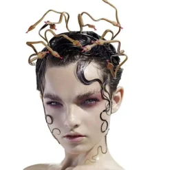 Halloween Karneval Scene Rekvisitter Hovedbeklædning Medusa Slange
