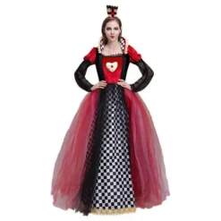 Halloween Kostume Hjerter Dame Prinsesse Kjole Kvinder*Piger 170 cm