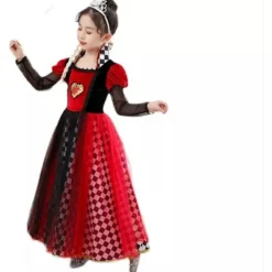 Halloween Kostume Hjerter Dame Prinsesse Kjole Kvinder*Piger 170 cm